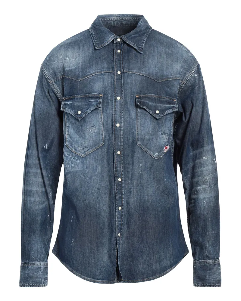 Dsquared2 Jeanshemd Blau