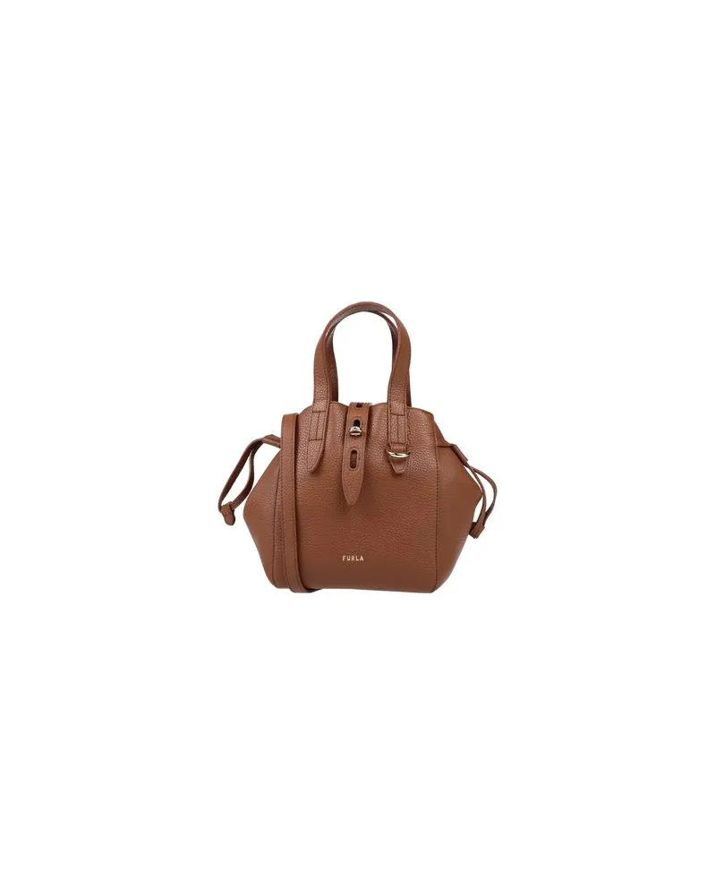 Furla NET MINI TOTE  - TASCHEN - Handtaschenauf YOOX.COM Braun