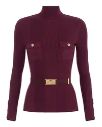 Elisabetta Franchi Rollkragenpullover Rot