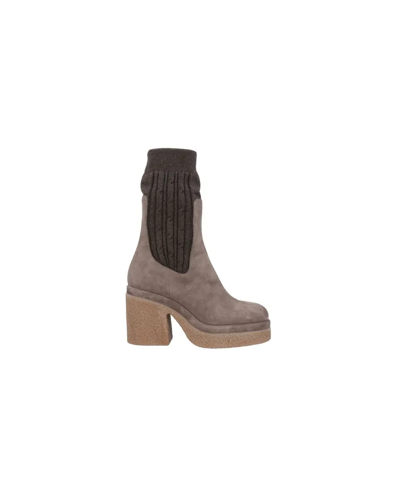 AGNONA SCHUHE - Stiefelettenauf YOOX.COM Maulwurfsgrau
