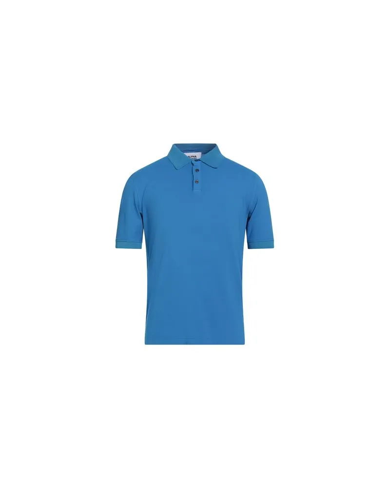 Alpha Studio TOPS - Poloshirtsauf YOOX.COM Azurblau