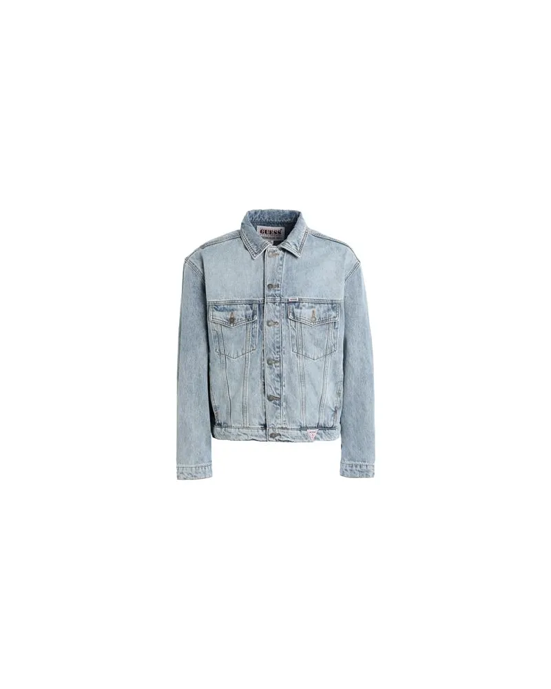 Guess JACKEN & MÄNTEL - Jeansjacken/Mäntelauf YOOX.COM Blau