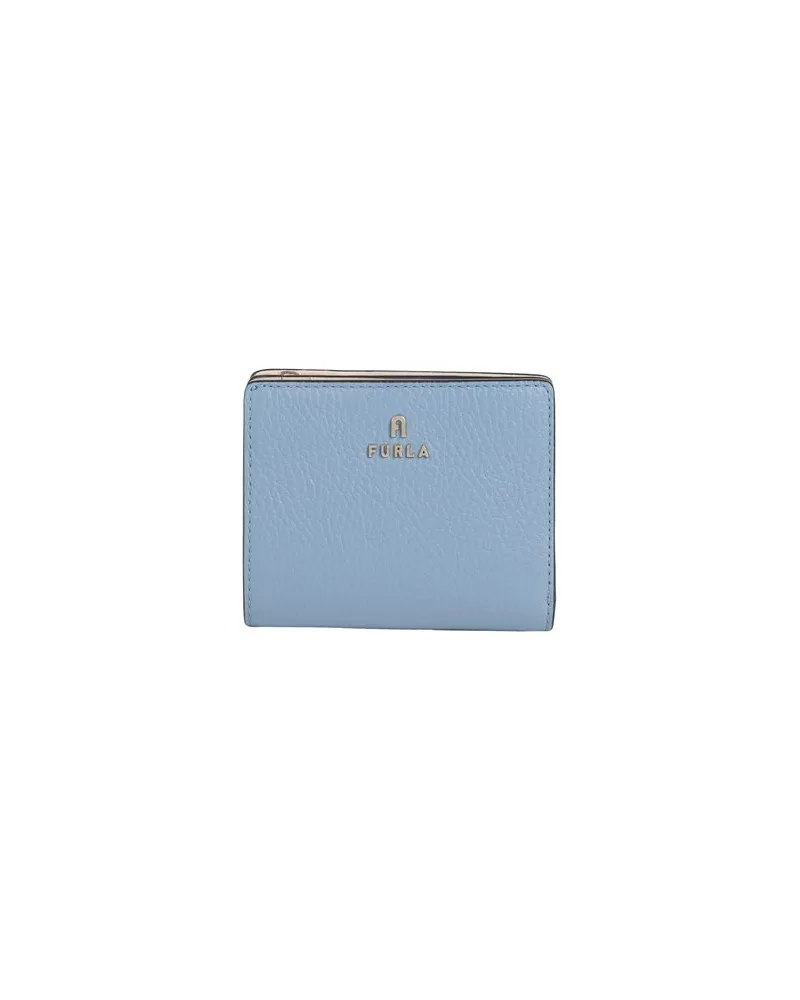 Furla CAMELIA S COMPACT WALLET  - Kleinlederwaren - Brieftaschenauf YOOX.COM Blaugrau