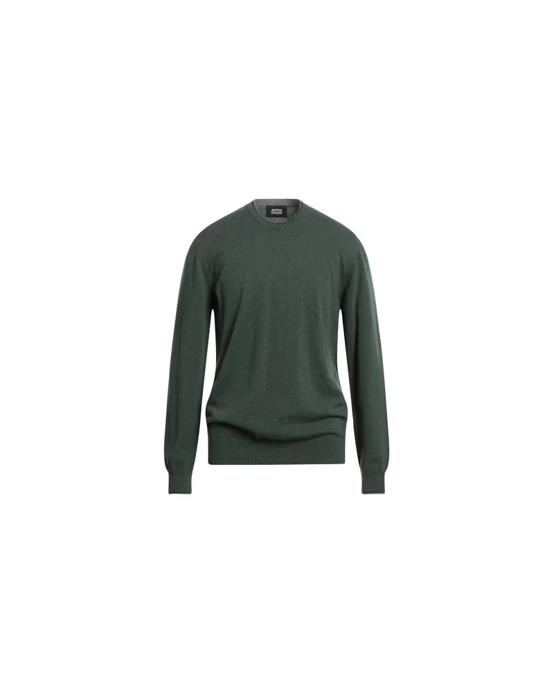Alpha Studio STRICKWAREN - Pulloverauf YOOX.COM Dunkelgrün