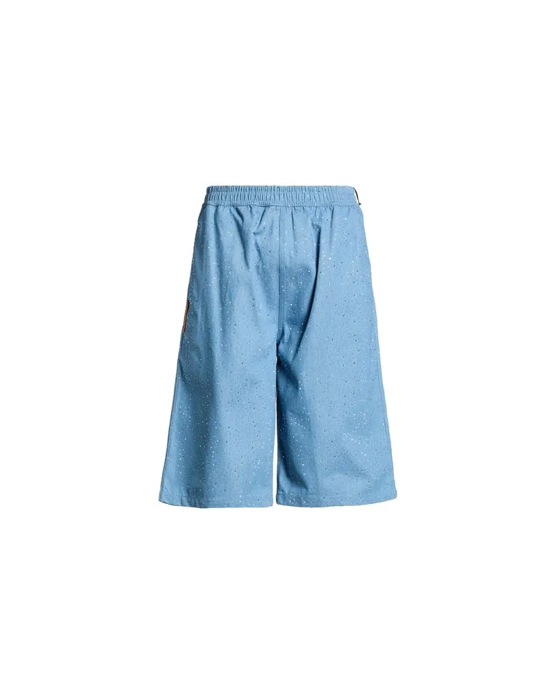 PLEASURES HOSEN & RÖCKE - Jeansshortsauf YOOX.COM Blau