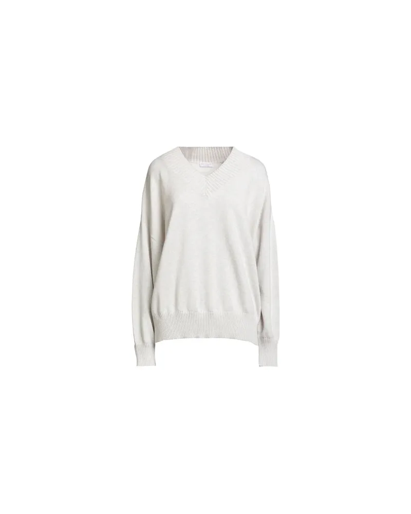 Brunello Cucinelli CASHMERE - STRICKWAREN - Pulloverauf YOOX.COM Hellgrau