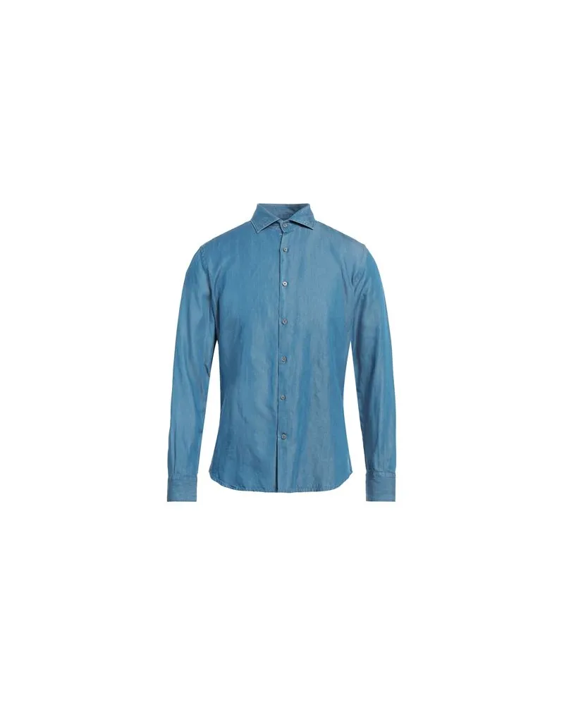 Brooksfield TOPS - Jeanshemdenauf YOOX.COM Blau