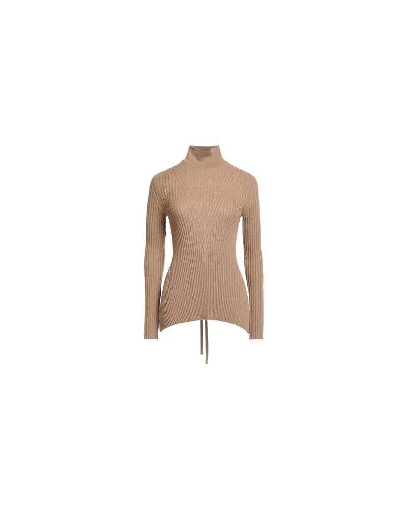 Erika Cavallini STRICKWAREN - Rollkragenpulloverauf YOOX.COM Sand