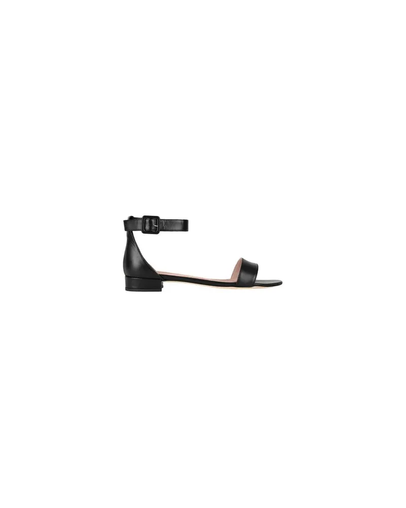 8 by Yoox LEATHER ANKLE STRAP FLAT SANDALS  - SCHUHE - Sandalenauf YOOX.COM Schwarz
