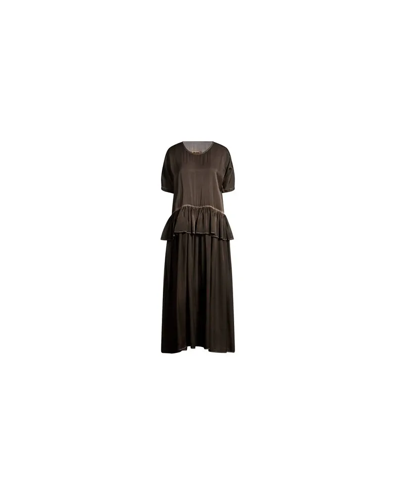 Uma Wang KLEIDER - Maxi-Kleiderauf YOOX.COM Dunkelbraun