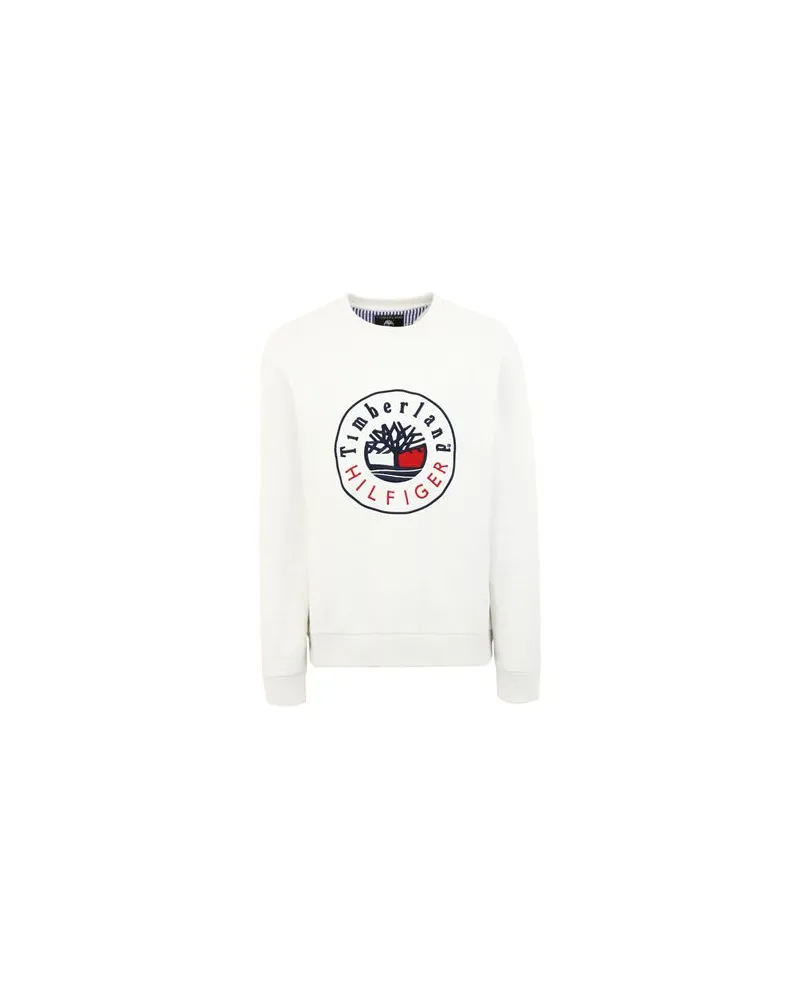 Timberland THXTBL RI LOGO CREW-NECK KNIT  - TOPS - Sweatshirtsauf YOOX.COM Elfenbein