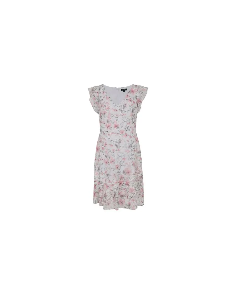 Ralph Lauren FLORAL RUCHED JERSEY DRESS - KLEIDER - Mini-Kleiderauf YOOX.COM Weiß