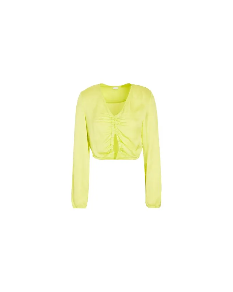 8 by Yoox LONG SLEEVE TOP W/ FRONT CUT OUT  - TOPS - Topsauf YOOX.COM Limettengrün