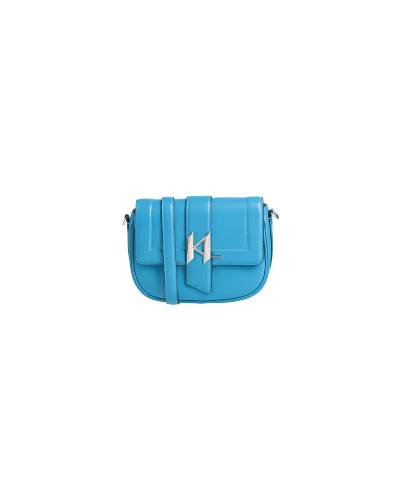 Karl Lagerfeld K/SADDLE MEDIUM  - TASCHEN - Umhängetascheauf YOOX.COM Azurblau