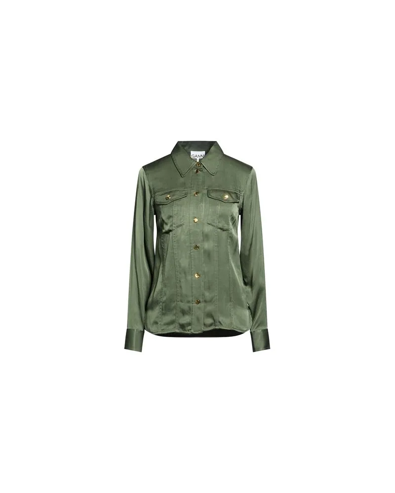 Ganni TOPS - Hemdenauf YOOX.COM Militärgrün