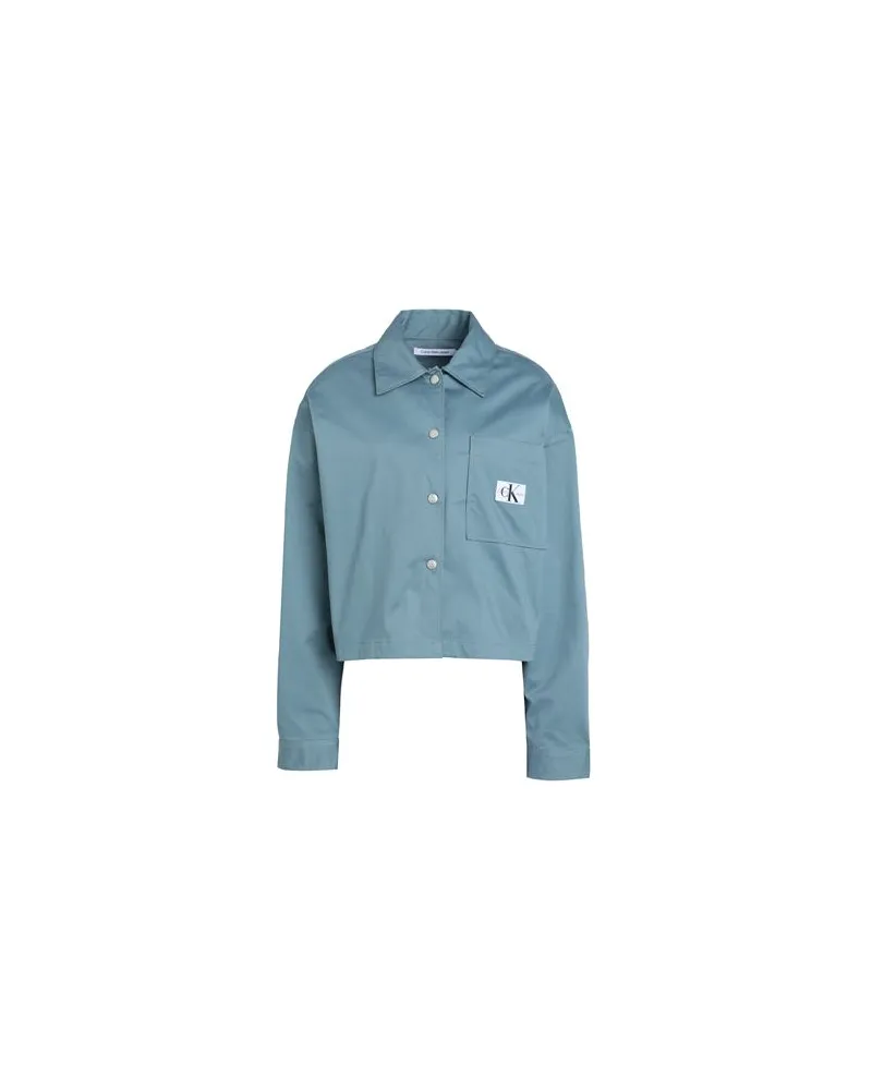 Calvin Klein TOPS - Hemdenauf YOOX.COM Blaugrau