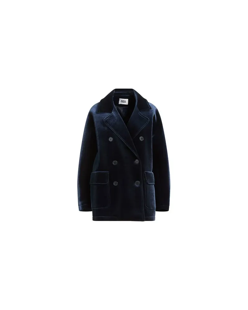 Alpha Studio JACKEN & MÄNTEL - Mäntelauf YOOX.COM Marineblau