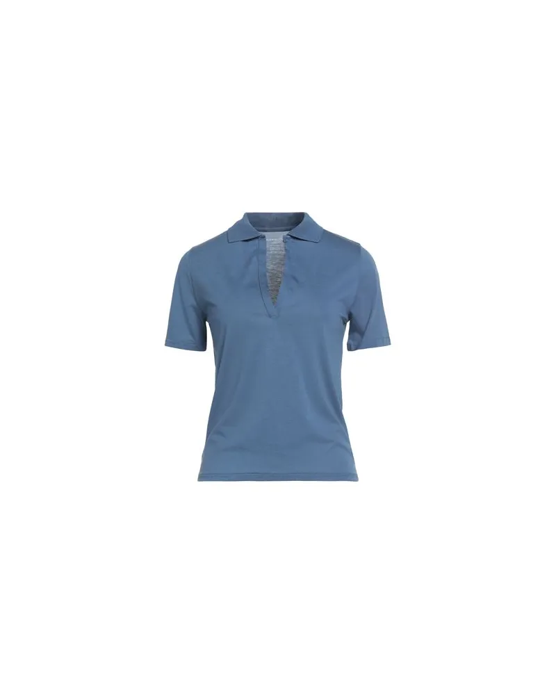 Majestic TOPS - Poloshirtsauf YOOX.COM Taubenblau