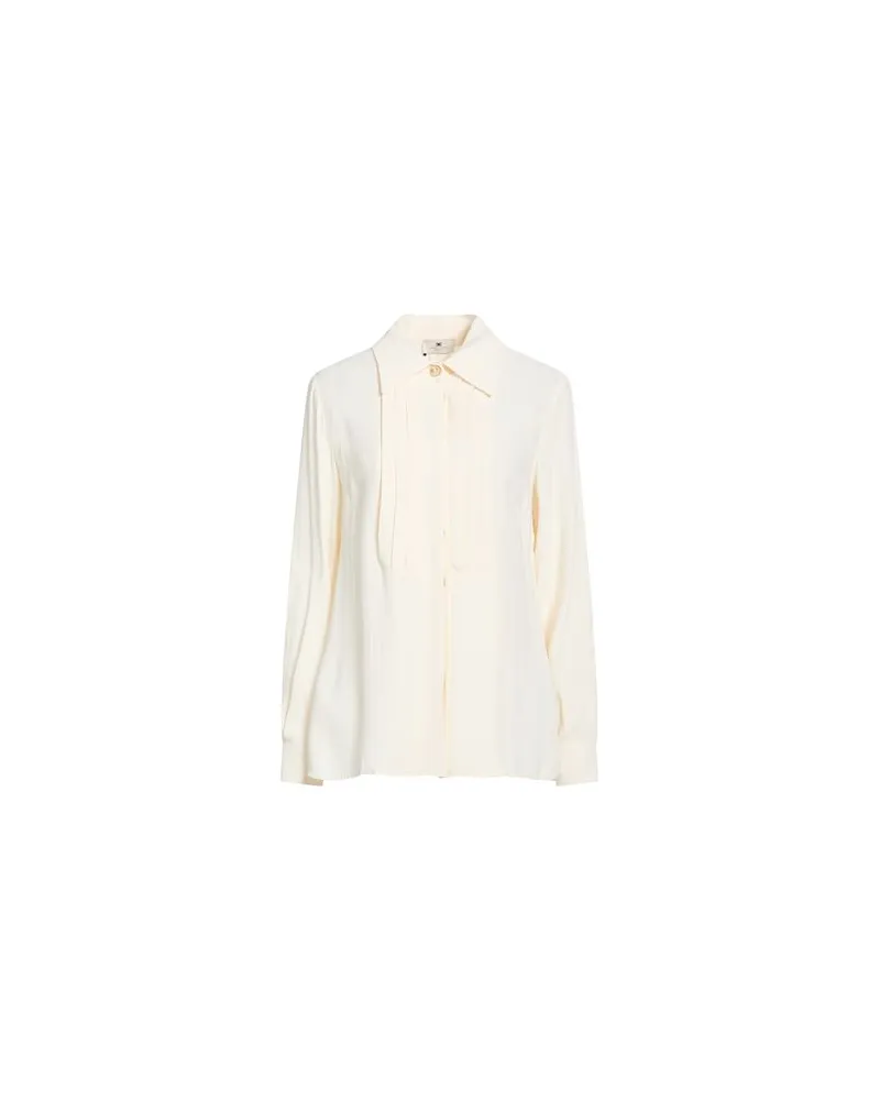 Elisabetta Franchi TOPS - Hemdenauf YOOX.COM Cremeweiß