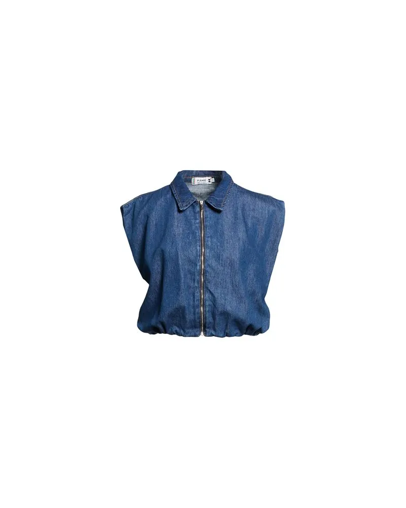 Please JACKEN & MÄNTEL - Jeansjacken/Mäntelauf YOOX.COM Blau