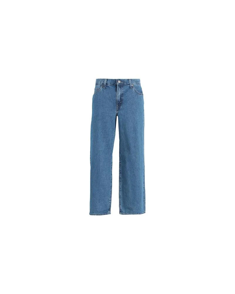 Levi's BAGGY DAD FLAT FINISH - HOSEN & RÖCKE - Jeanshosenauf YOOX.COM Blau