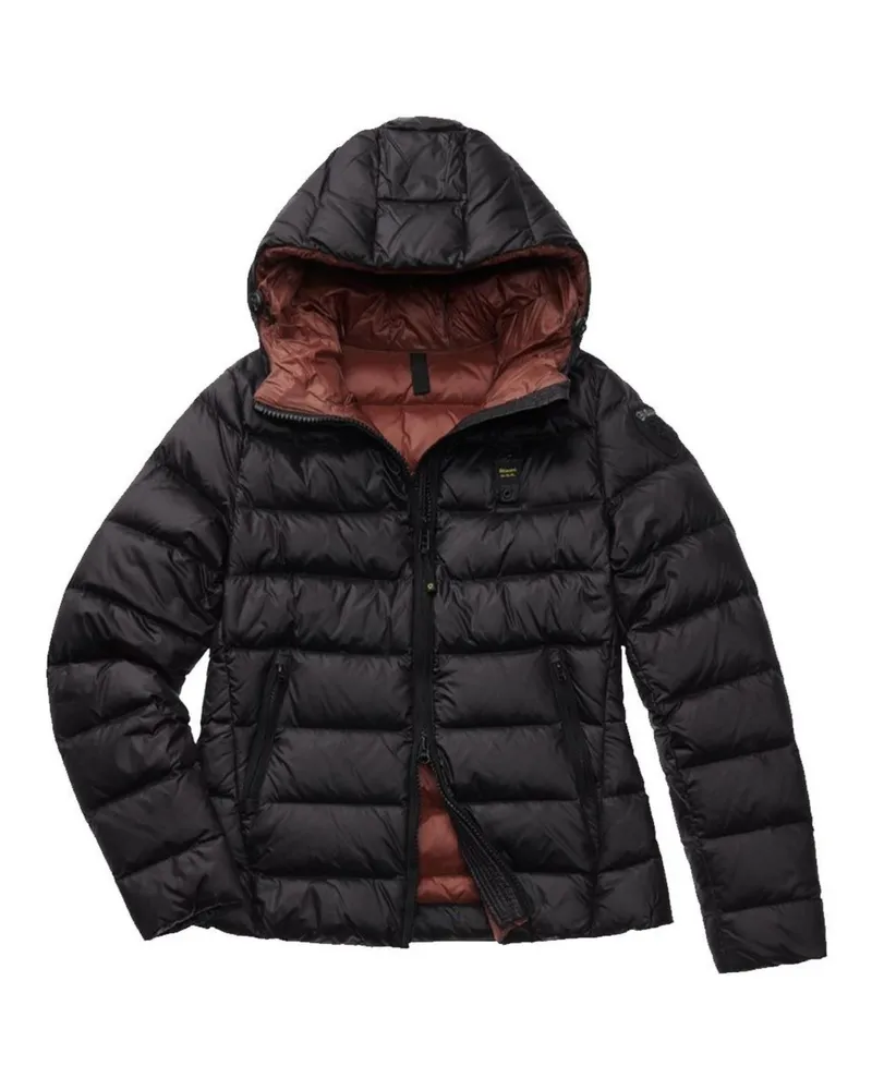 Blauer Pufferjacke & Daunenjacke Schwarz