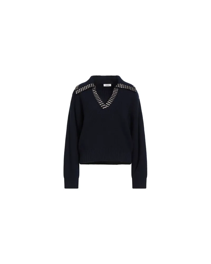 Sandro STRICKWAREN - Pulloverauf YOOX.COM Marineblau