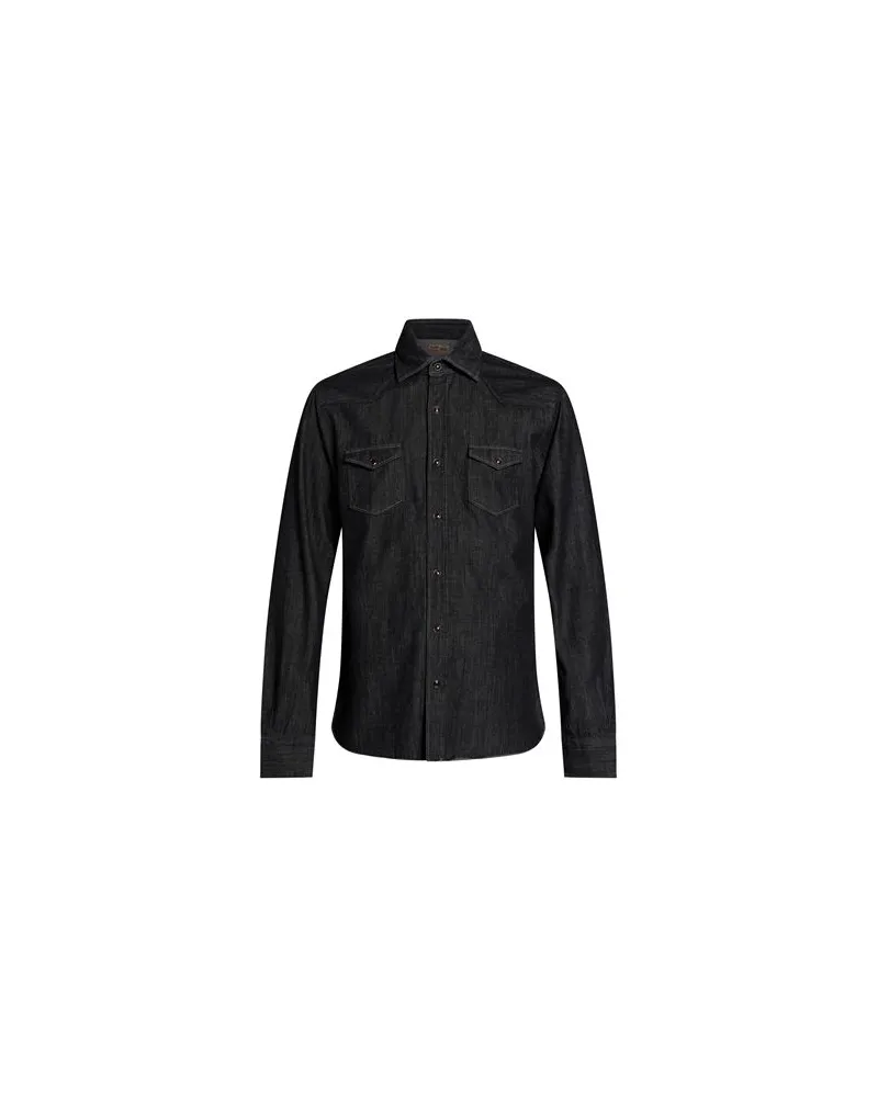 BARBA TOPS - Jeanshemdenauf YOOX.COM Schwarz