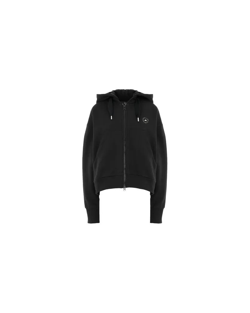 adidas CROPPED HOODIE   - TOPS - Sweatshirtsauf YOOX.COM Schwarz