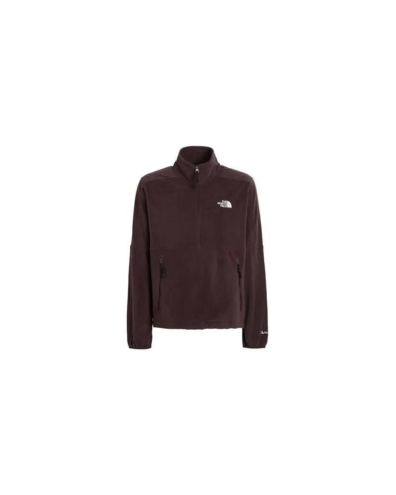 The North Face M TNF POLARTEC 100 1/4 ZIP TNF POLARTEC 100 1/4 ZIP - TOPS - Sweatshirtsauf YOOX.COM Schokobraun