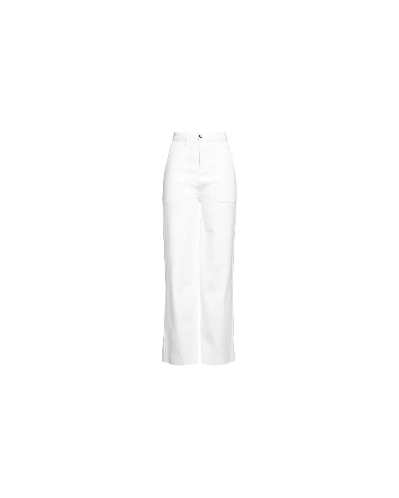 Rabens Saloner HOSEN & RÖCKE - Jeanshosenauf YOOX.COM Weiß
