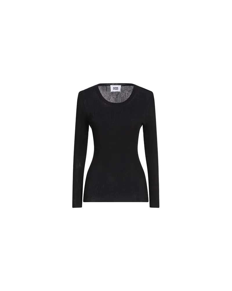 Alpha Studio STRICKWAREN - Pulloverauf YOOX.COM Schwarz