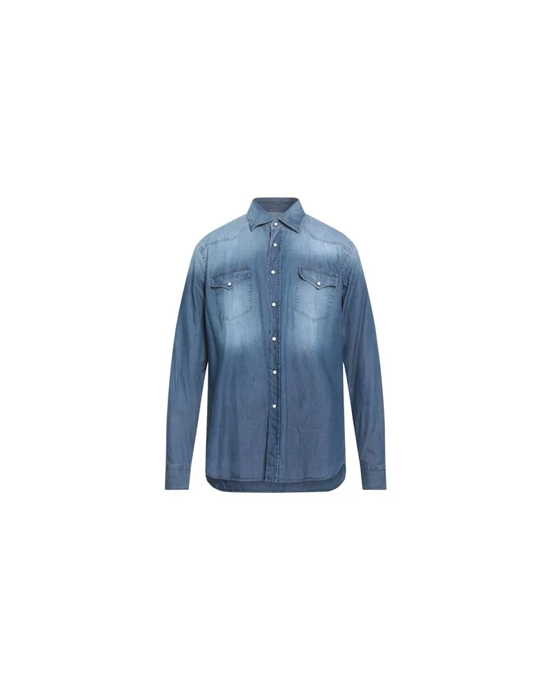 Alessandro Gherardi TOPS - Jeanshemdenauf YOOX.COM Blau