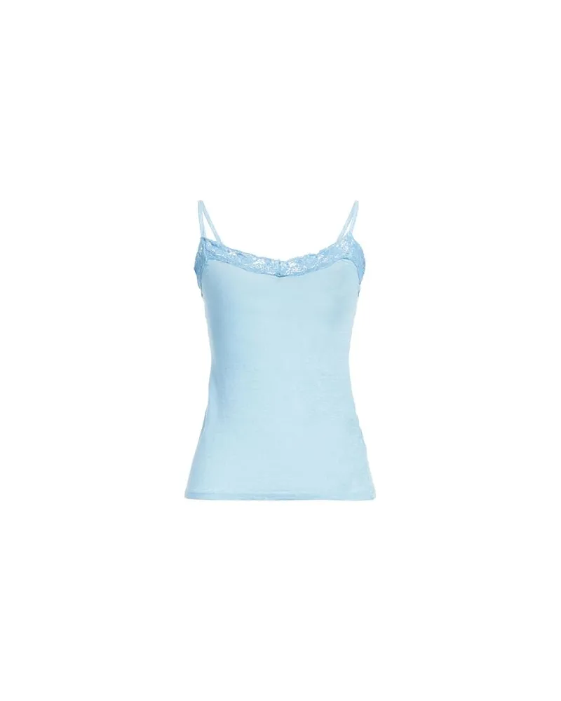 120% Lino TOPS - Tank Topsauf YOOX.COM Azurblau