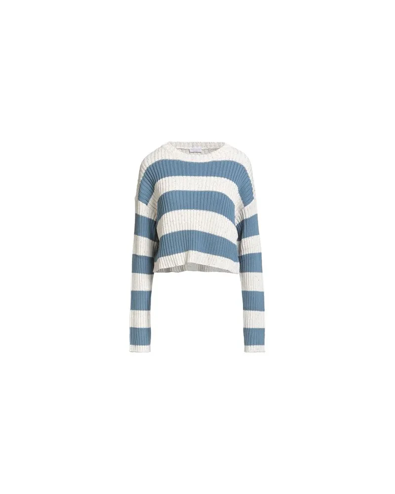 Brunello Cucinelli STRICKWAREN - Pulloverauf YOOX.COM Taubenblau