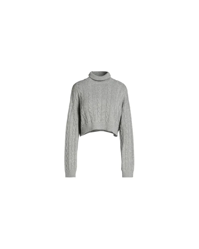 8 by Yoox CABLE KNIT CROPPED ROLL-NECK - STRICKWAREN - Rollkragenpulloverauf YOOX.COM Grau