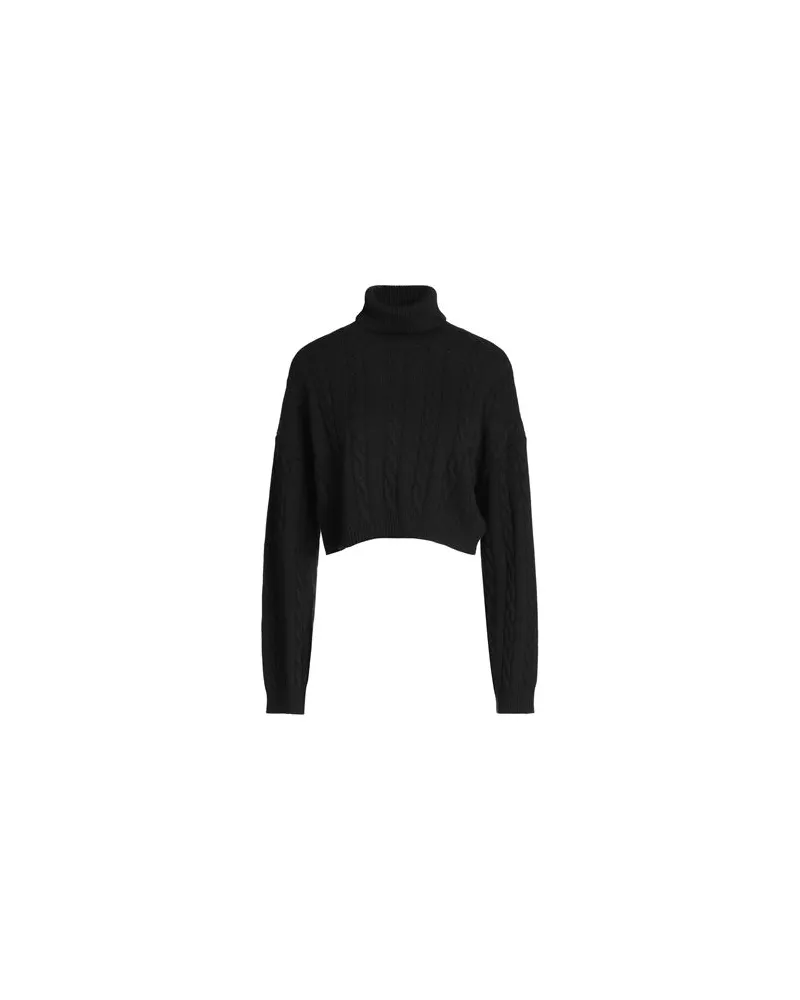 8 by Yoox CABLE KNIT CROPPED ROLL-NECK - STRICKWAREN - Rollkragenpulloverauf YOOX.COM Schwarz