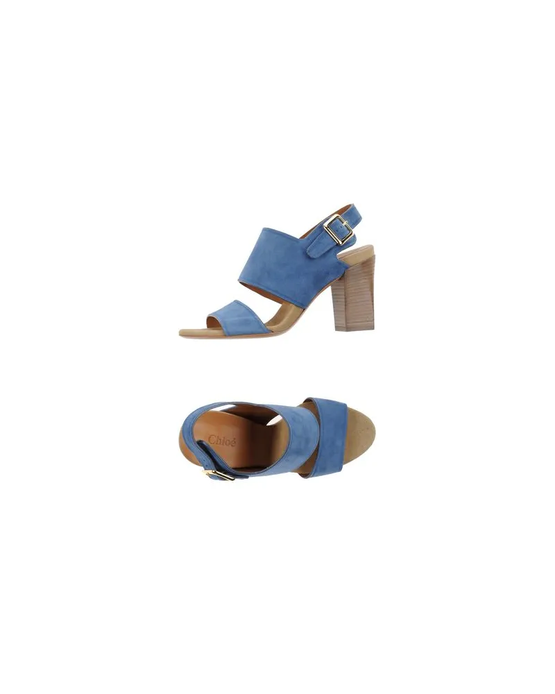 Chloé SCHUHE - Sandalenauf YOOX.COM Blaugrau