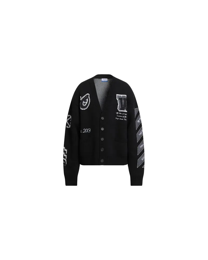 OFF-WHITE STRICKWAREN - Strickjackenauf YOOX.COM Schwarz