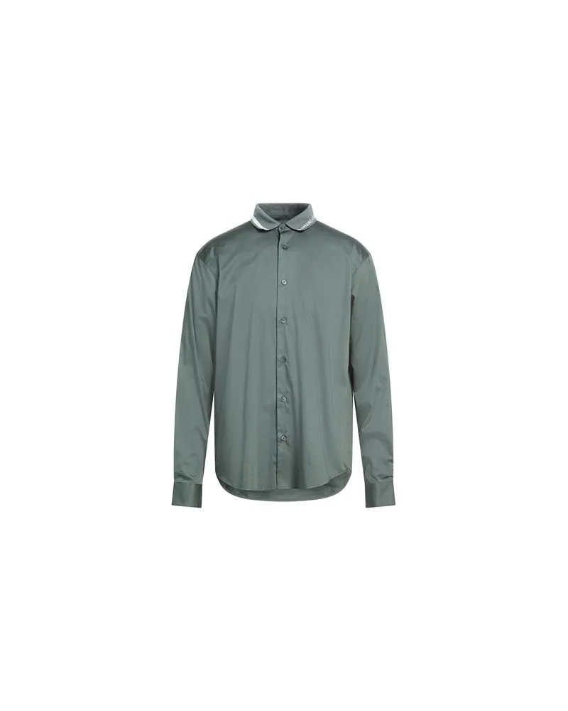 Armani Exchange TOPS - Hemdenauf YOOX.COM Salbeigrün