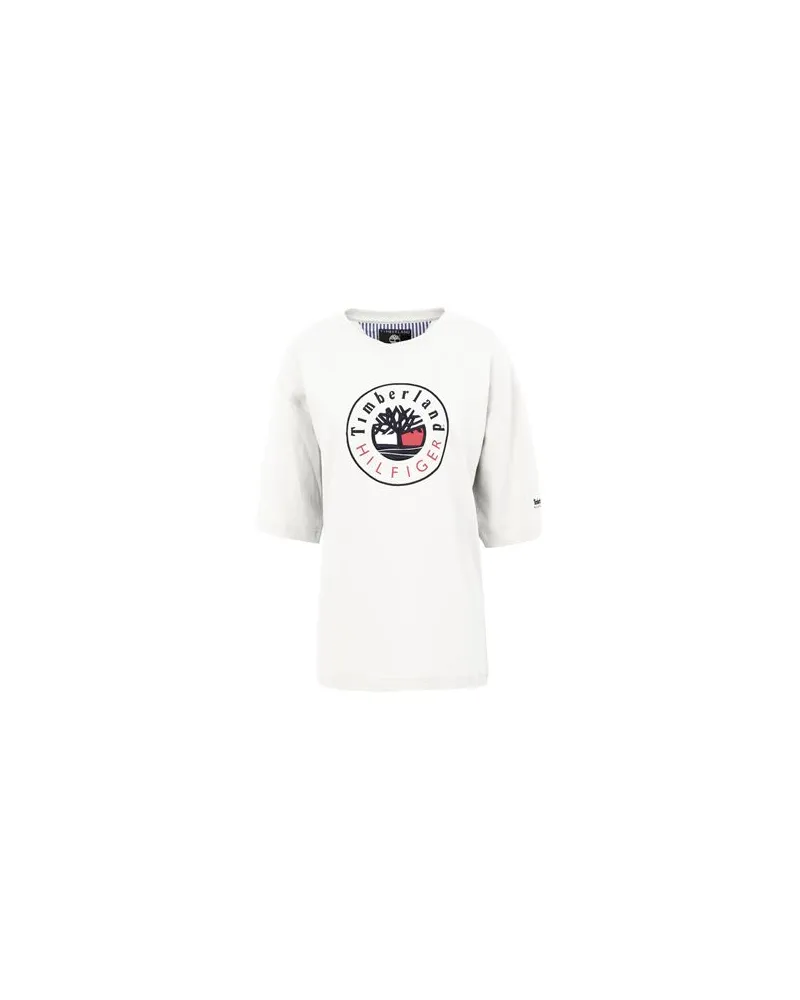 Timberland THXTBL RI LOGO T-SHIRT  - TOPS - T-shirtsauf YOOX.COM Elfenbein