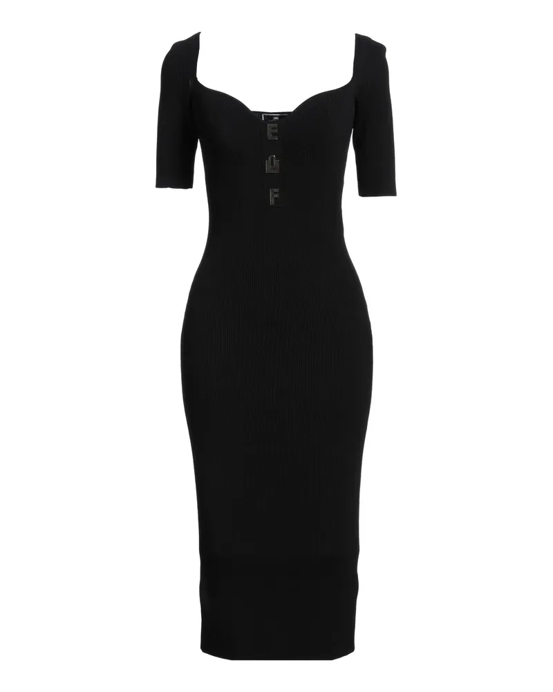 Elisabetta Franchi Midi-Kleid Schwarz