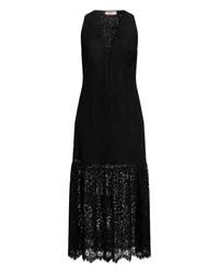 Twin-Set Midi-Kleid Schwarz