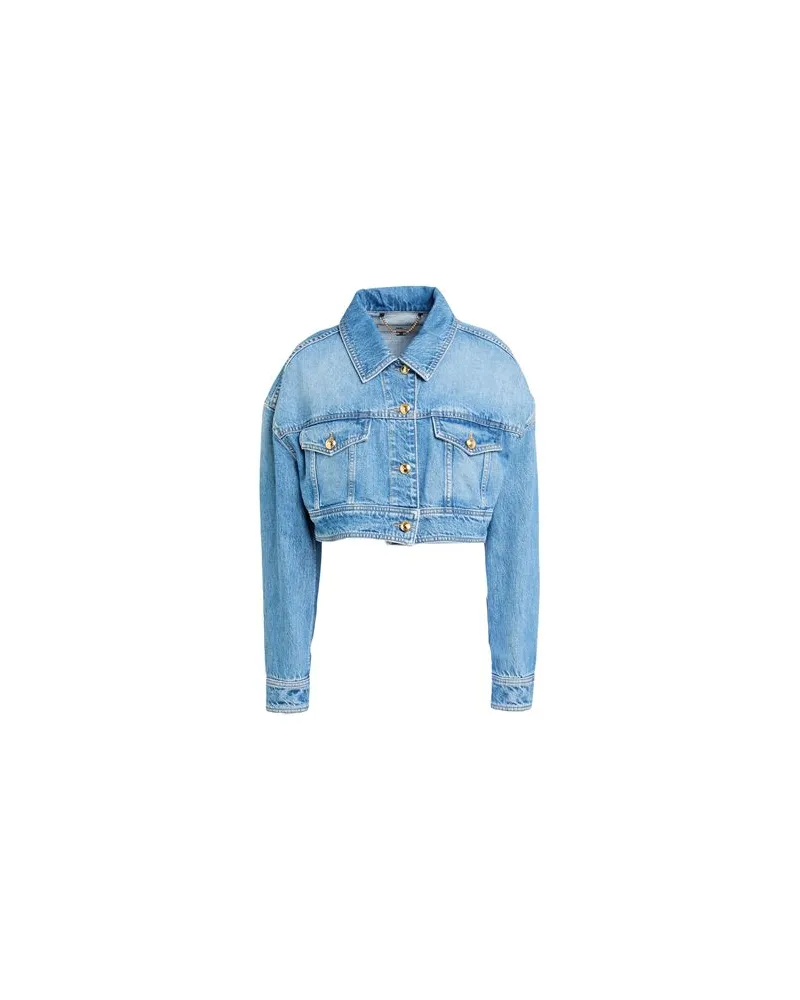 Elisabetta Franchi JACKEN & MÄNTEL - Jeansjacken/Mäntelauf YOOX.COM Blau
