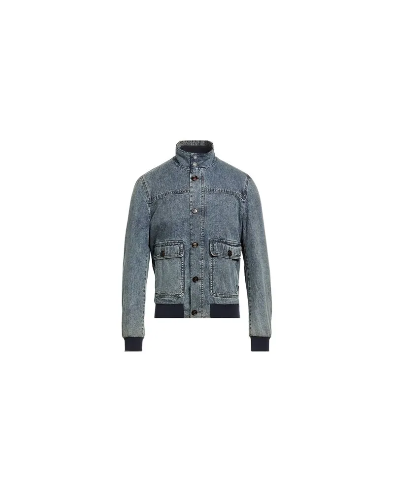MOORER JACKEN & MÄNTEL - Jeansjacken/Mäntelauf YOOX.COM Blau