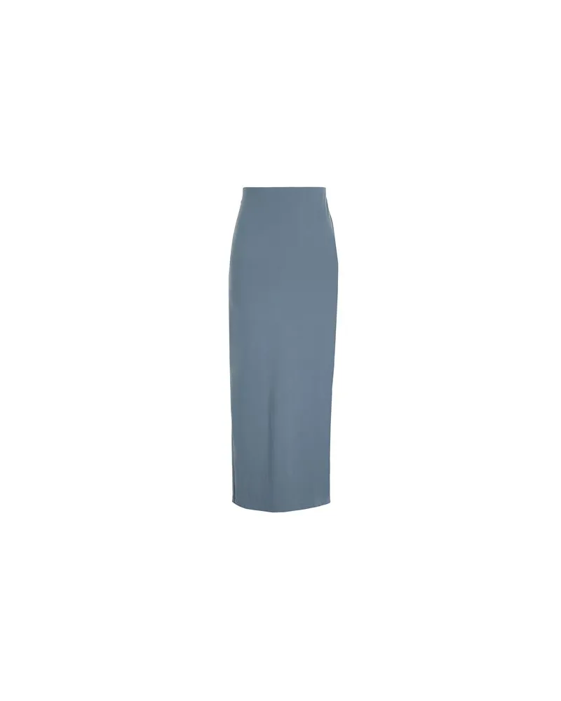 8 by Yoox HIGH-WAIST LONG SKIRT W/ BACK SPLIT  - HOSEN & RÖCKE - Maxi-Röckeauf YOOX.COM Blaugrau