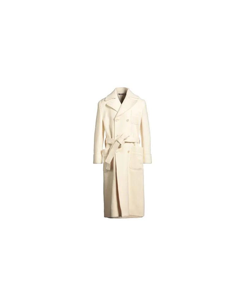 Dolce & Gabbana JACKEN & MÄNTEL - Mäntelauf YOOX.COM Cremeweiß
