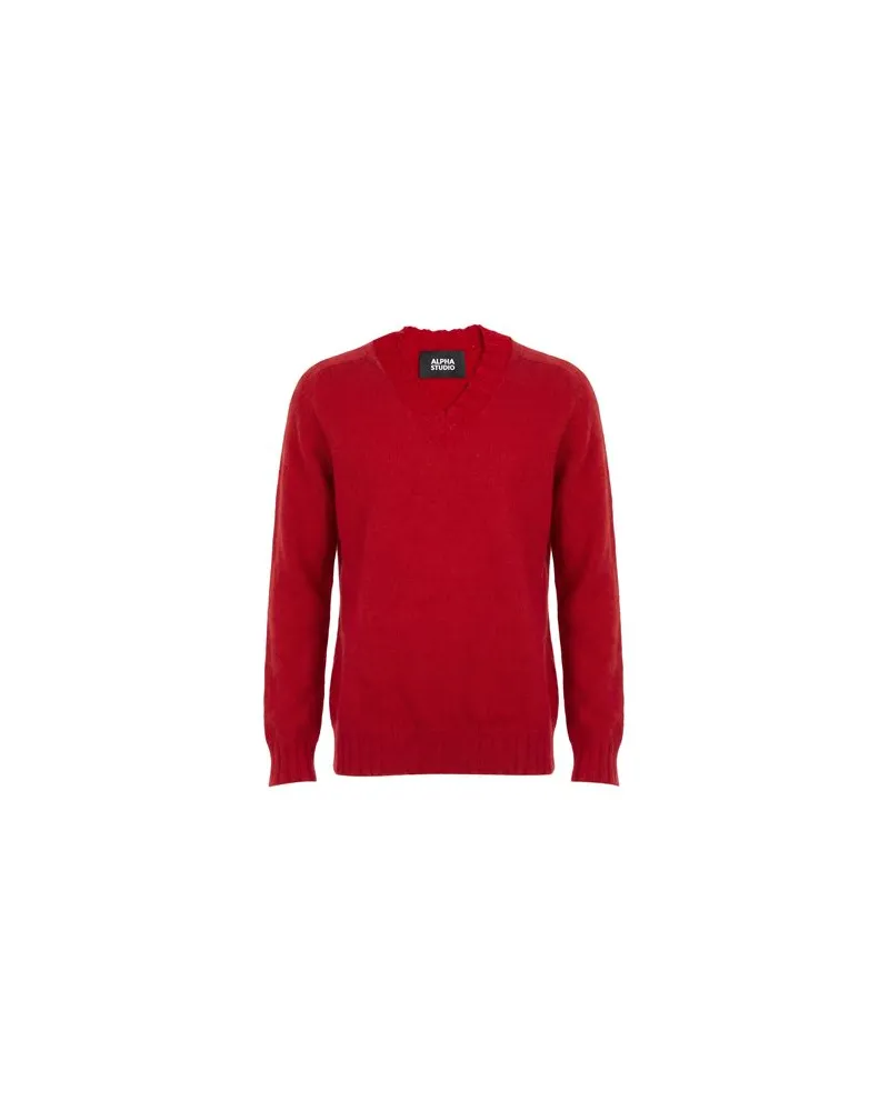Alpha Studio STRICKWAREN - Pulloverauf YOOX.COM Rot