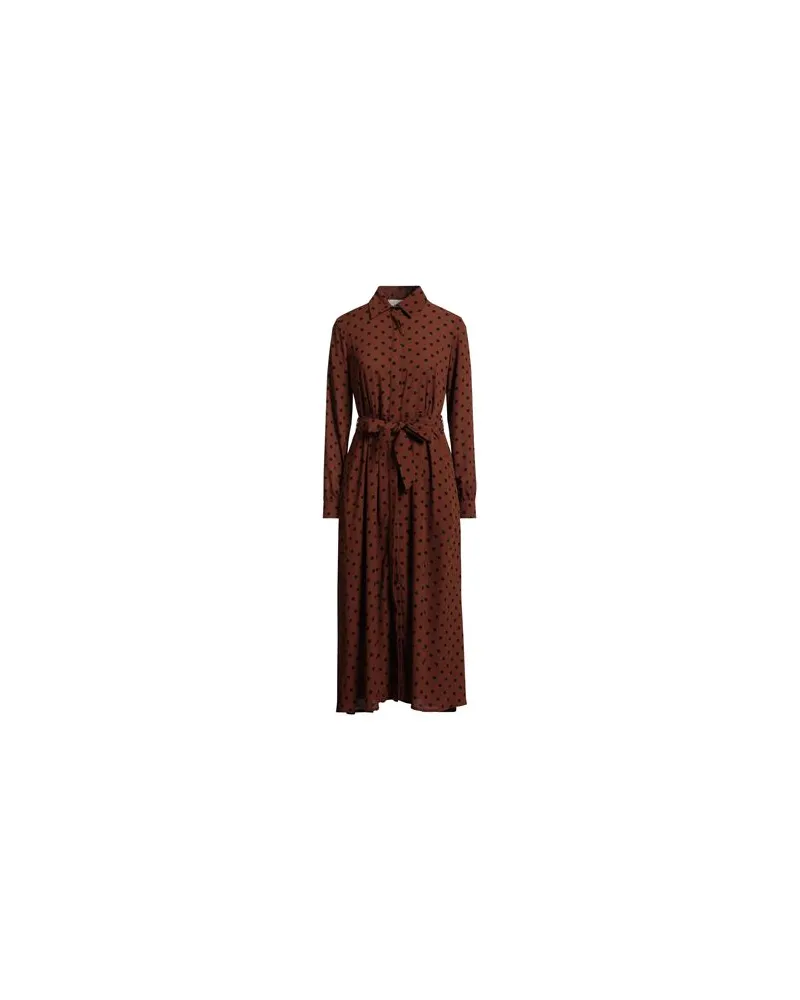 Compagnia Italiana KLEIDER - Midi-Kleiderauf YOOX.COM Lederfarben