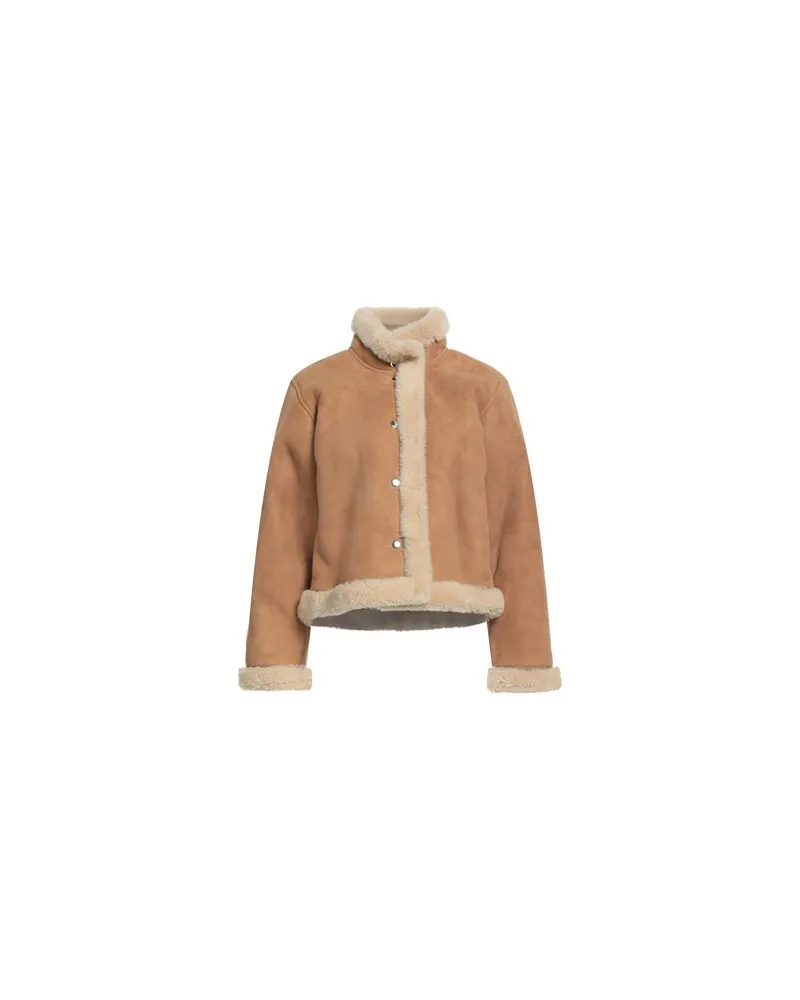 ba&sh JACKEN & MÄNTEL - Shearling- & Kunstfellauf YOOX.COM Kamel